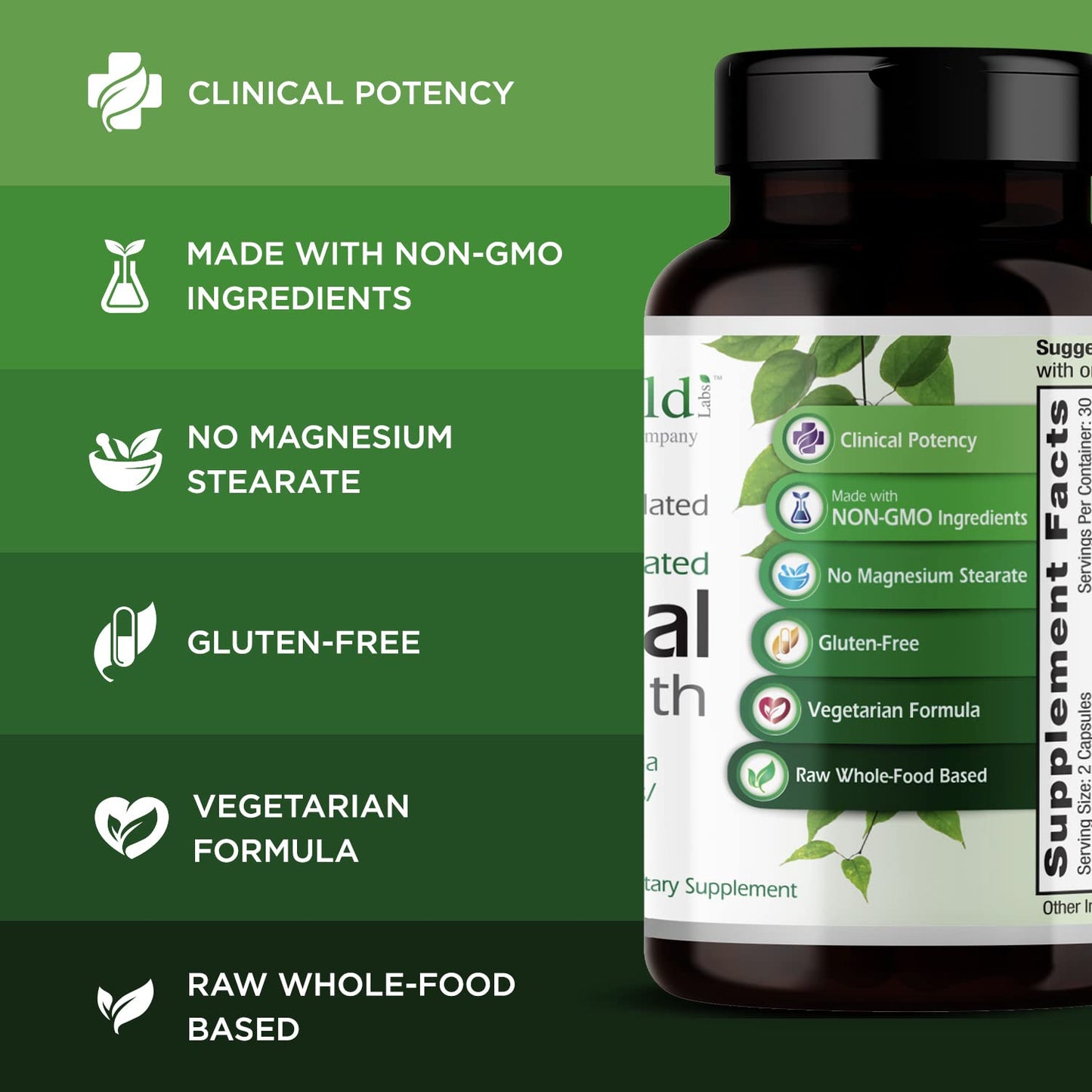 EMERALD LABS Adrenal Health - Stress Relief, Energy & Sleep Support | 60 Veg Capsules