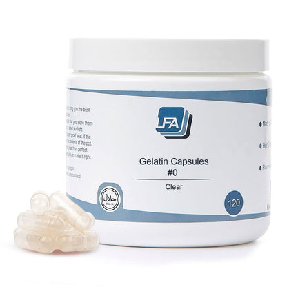 Empty Gelatin Capsules Size 0-120 | Halal Beef Gel Caps for DIY Filling Kit