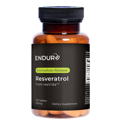 Endur Resveratrol 100mg – Healthy Aging & Cardiovascular Support (Gluten Free, 150 Tablets)