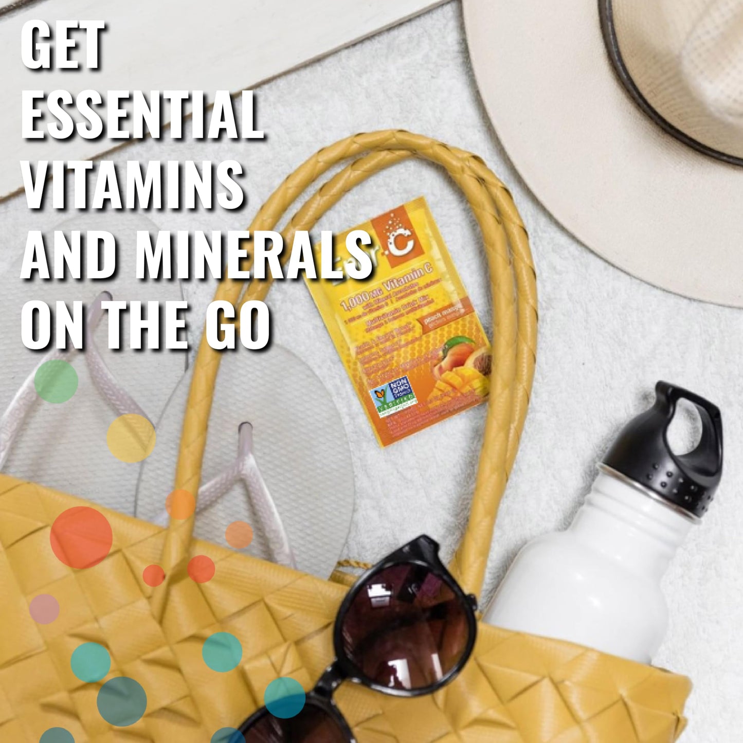 Ener-C Peach Mango Multivitamin Drink Mix – Vitamin C 1000mg, Electrolytes, Immune Support