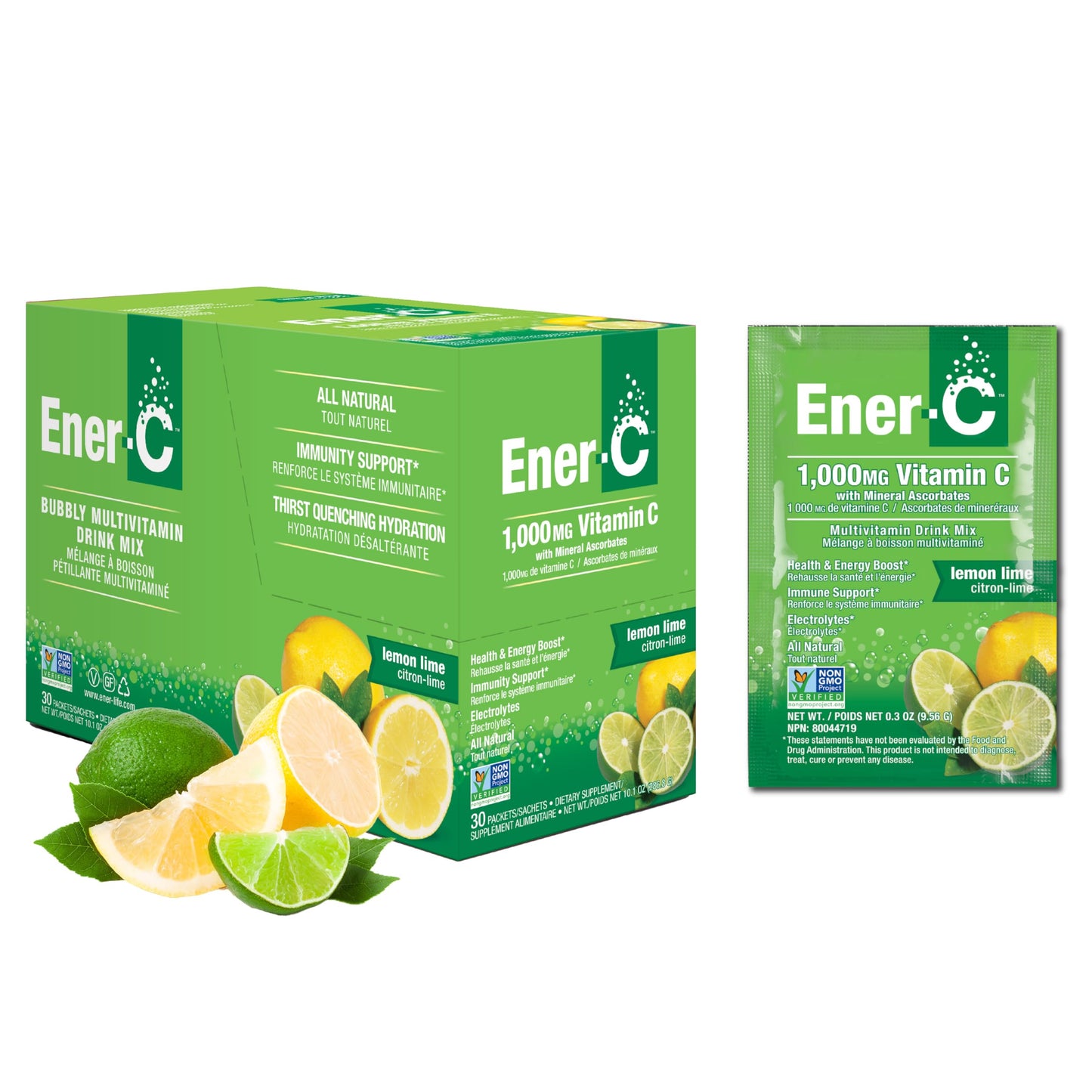 Ener-C Multivitamin Drink Mix – Immune Support Vitamin Packets (Lemon Lime) – 30 Count