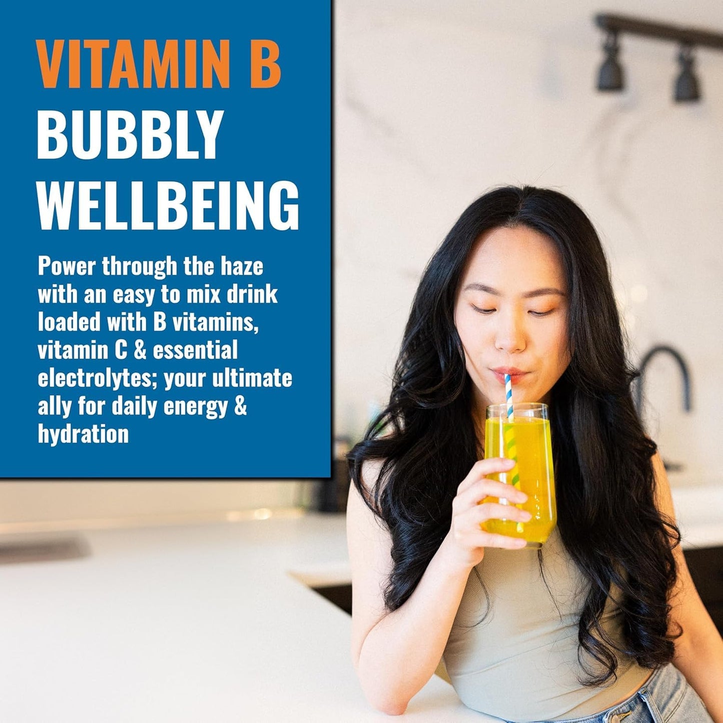 Ener-Life Orange B+ 30 Count – Sugar Free Multivitamin Drink Mix (5.42 g)