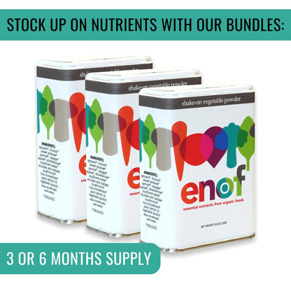 ENOF Organic Fruit & Veg Powder for Kids & Adults — 60 Servings, 10 Clean Ingredients, Strawberry & Spinach, Gluten & GMO Free