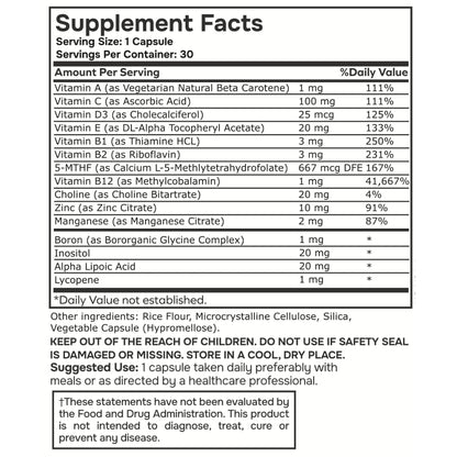 envitamin Methylated Multivitamin & Mineral Complex with L-Methylfolate - 2 Bottle Pack