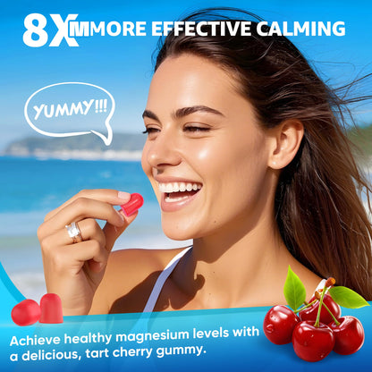 EnvyCure Magnesium Complex Gummies 400mg – 8 Forms + Ashwagandha, D3 & B12 | Vegan 120ct