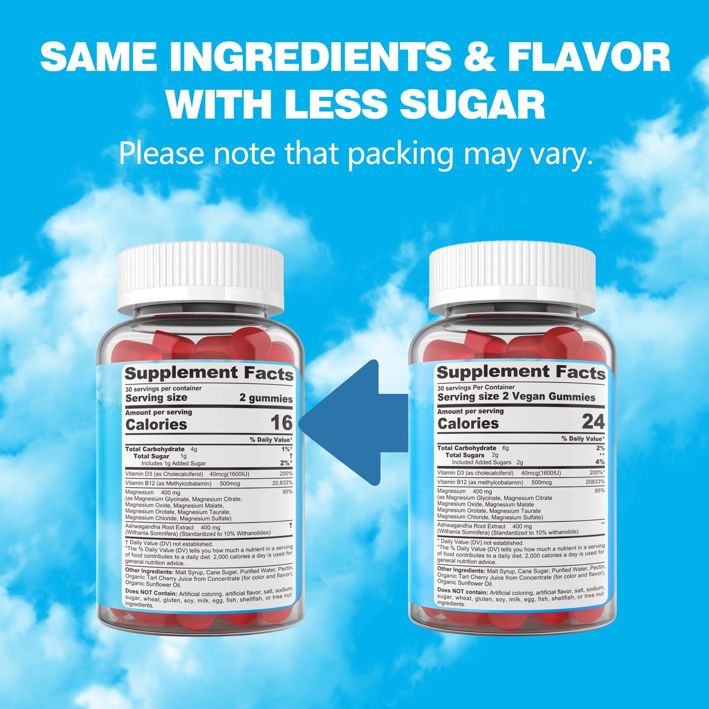 EnvyCure Magnesium Complex Gummies 400mg – 8 Forms + Ashwagandha, D3 & B12 | Vegan 120ct