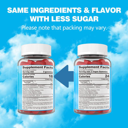 EnvyCure Magnesium Complex Gummies 400mg – 8 Forms + Ashwagandha, D3 & B12 | Vegan 120ct