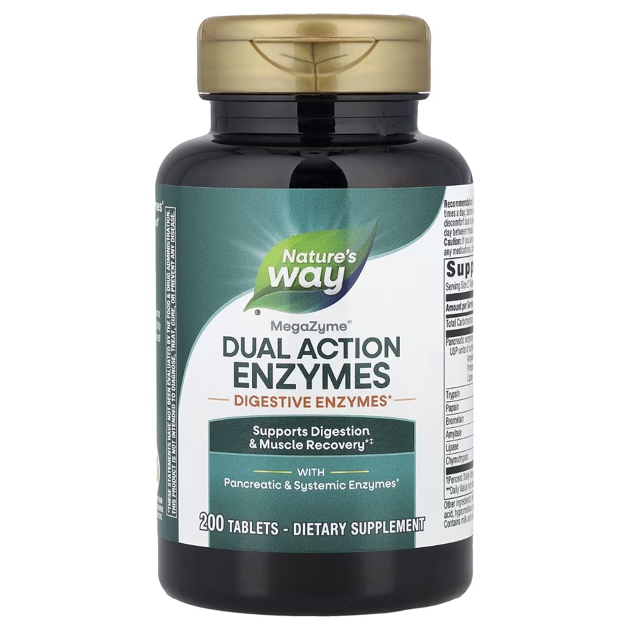 Enzymatic Therapy Mega-zyme 200 Tablets (2 Pack) – Digestive Enzyme Supplement