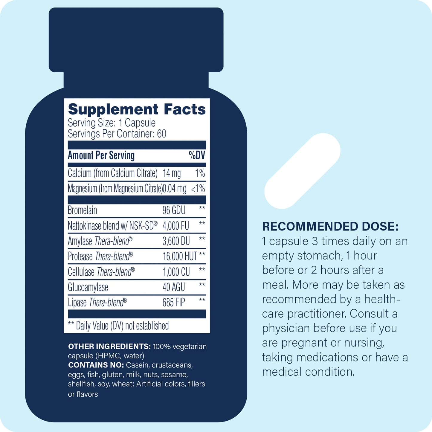 Enzyme Science Nattokinase Pro with NSK-SD – Organic, Vegan & Kosher Capsule for Cardiovascular & Circulatory Support | 60 Capsules