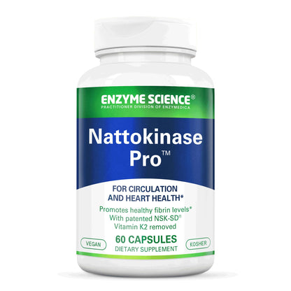 Enzyme Science Nattokinase Pro with NSK-SD – Organic, Vegan & Kosher Capsule for Cardiovascular & Circulatory Support | 60 Capsules