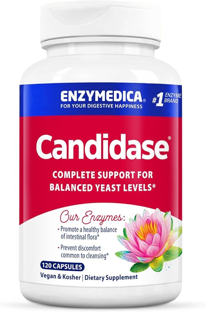 Enzymedica Candidase — Gentle Cleansing Enzymes for Gut Health, 120 Count