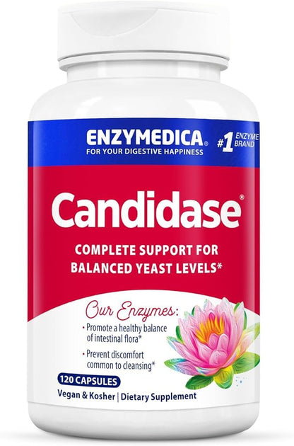 Enzymedica Candidase — Gentle Cleansing Enzymes for Gut Health, 120 Count