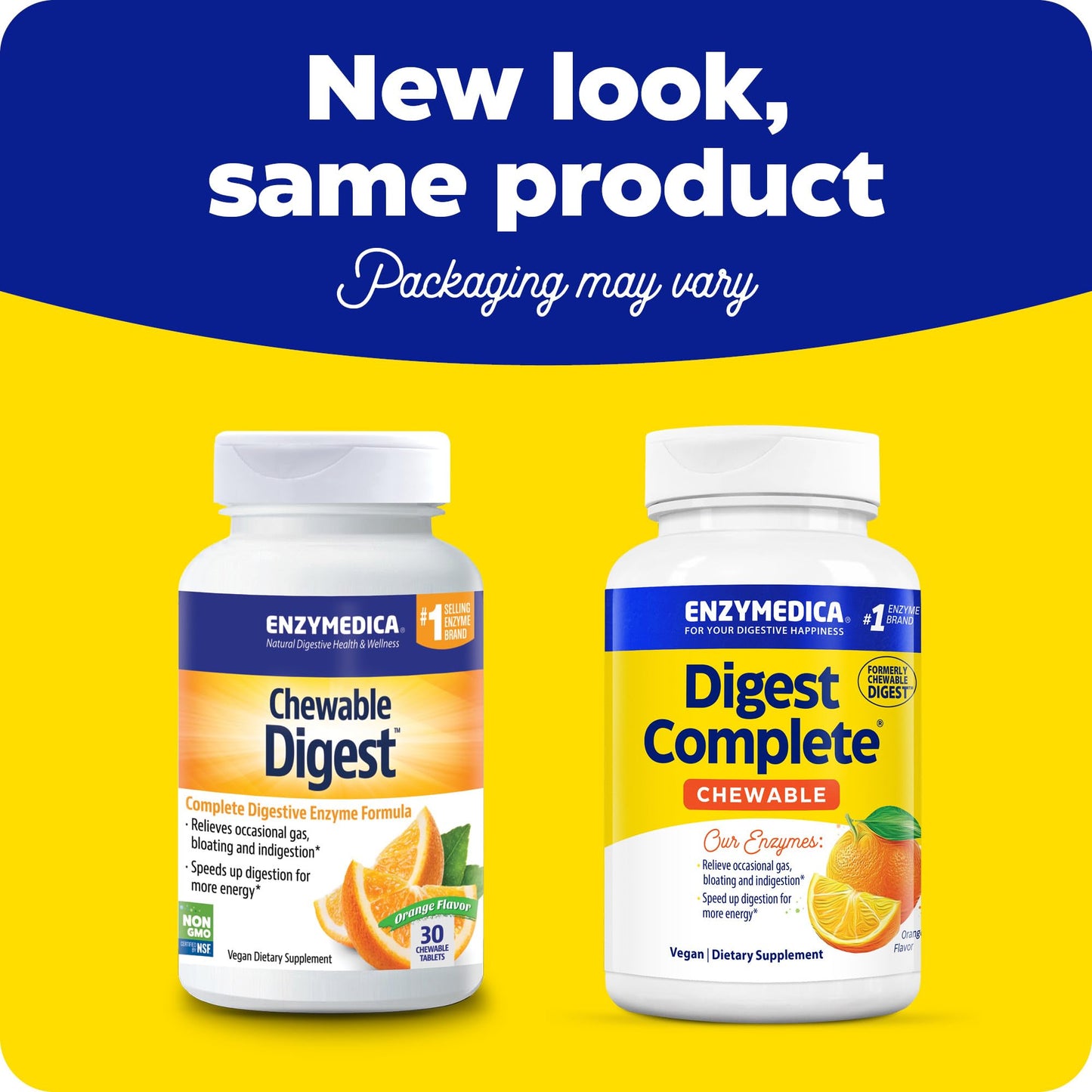 Enzymedica Digest Chewable Orange - Digestive Enzymes, 30 Tablets