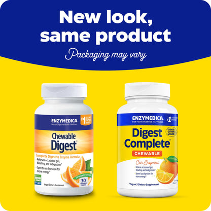 Enzymedica Digest Chewable Orange - Digestive Enzymes, 30 Tablets