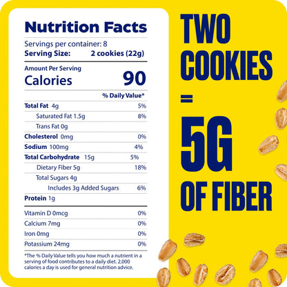 Enzymedica Digest Gold Fiber+ Cookies – Daily Prebiotic & Probiotic Fiber (Harvest Oat, Pack of 2)