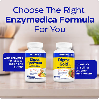 Enzymedica Digest Spectrum - Advanced Digestive Enzymes for Adults, 240 Capsules
