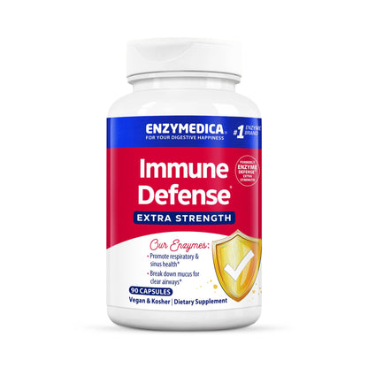 Enzymedica Immune Defense Extra Strength – Proteolytic Enzymes for 2X Immune & Respiratory Support (90 Count)