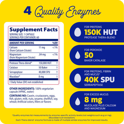 Enzymedica Immune Defense Regular Strength – Proteolytic Immunity Support, 180 Count