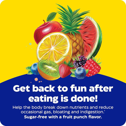 Enzymedica Kids Digest Chewable Digestive Enzymes – Fruit Punch, 60 Servings