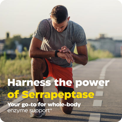 Enzymedica SerraGold High-Potency Serrapeptase Enzyme Supplement – 120 Count