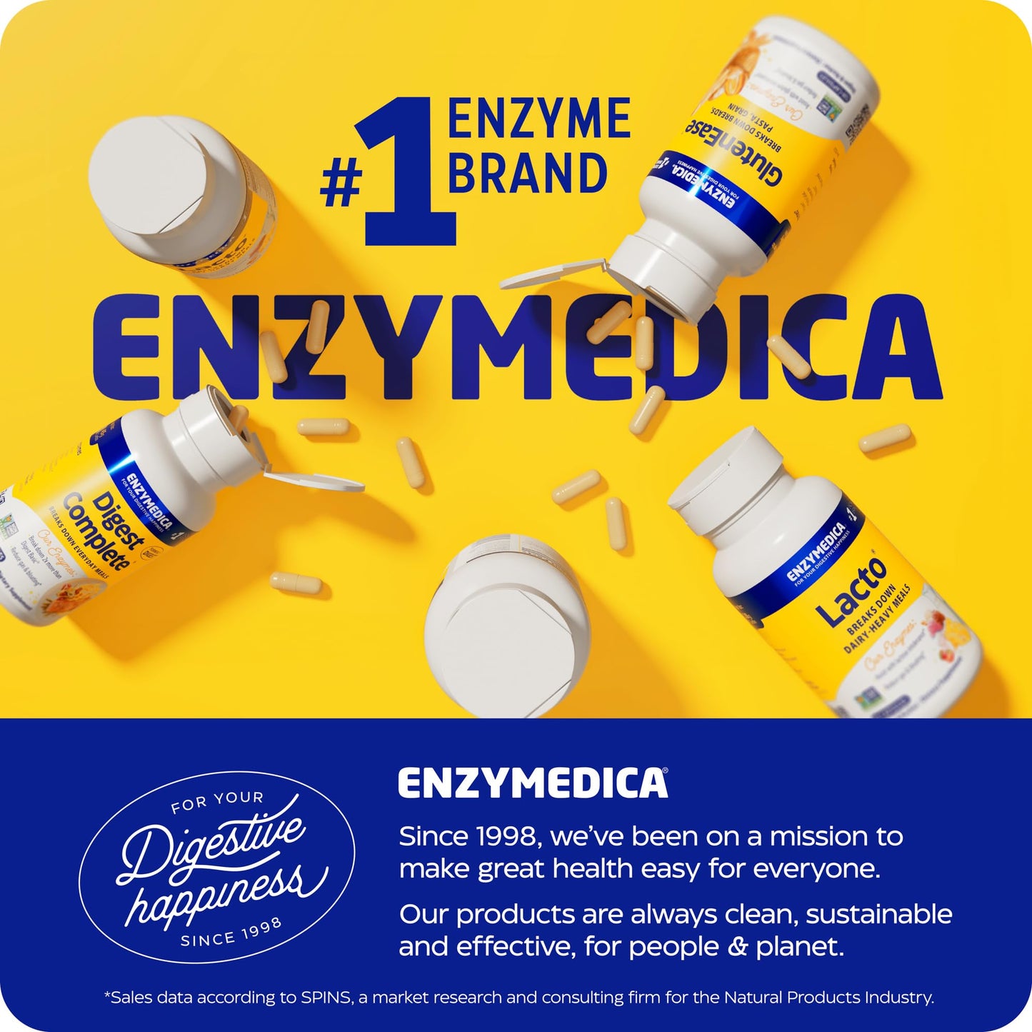 Enzymedica SerraGold High-Potency Serrapeptase Enzyme Supplement – 120 Count