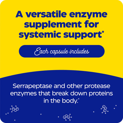 Enzymedica SerraGold High-Potency Serrapeptase Enzyme Supplement – 120 Count