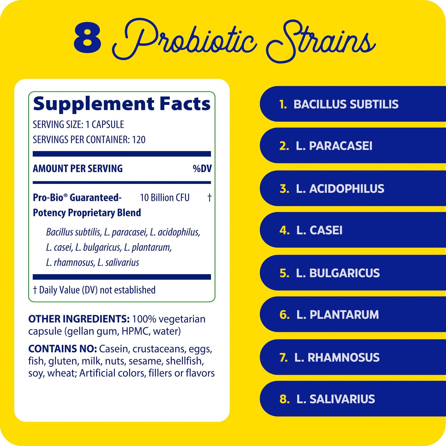 Enzymedica Pro-Bio Probiotic — Shelf-Stable, Stomach-Acid Resistant, 10B CFU, 120 Capsules