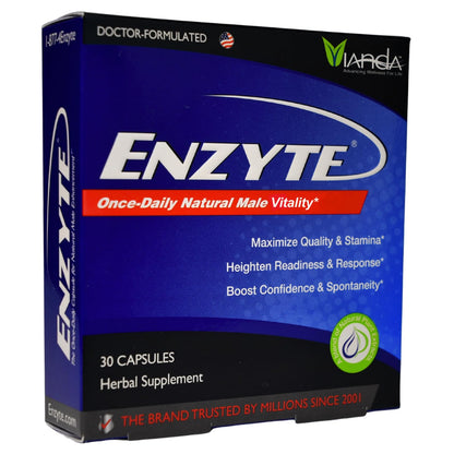 Enzyte Natural Vitality Support - Daily Men's Health Supplement (30 Capsules)