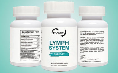 EOCUTE Lymph System Support Supplement with Dandelion Extract, Cleavers & Burdock Powder – 60 Count