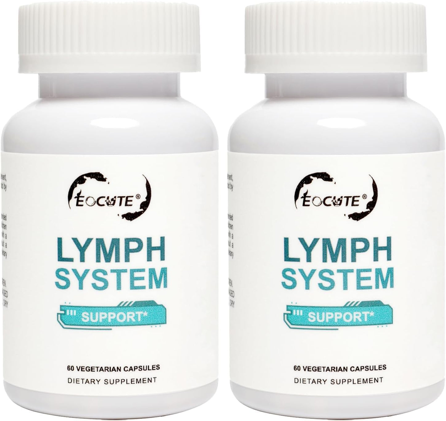 EOCUTE Lymph System Support Supplement – Lymphatic Drainage with Echinacea & Dandelion, 120 Count (2 Bottles) For Women & Men