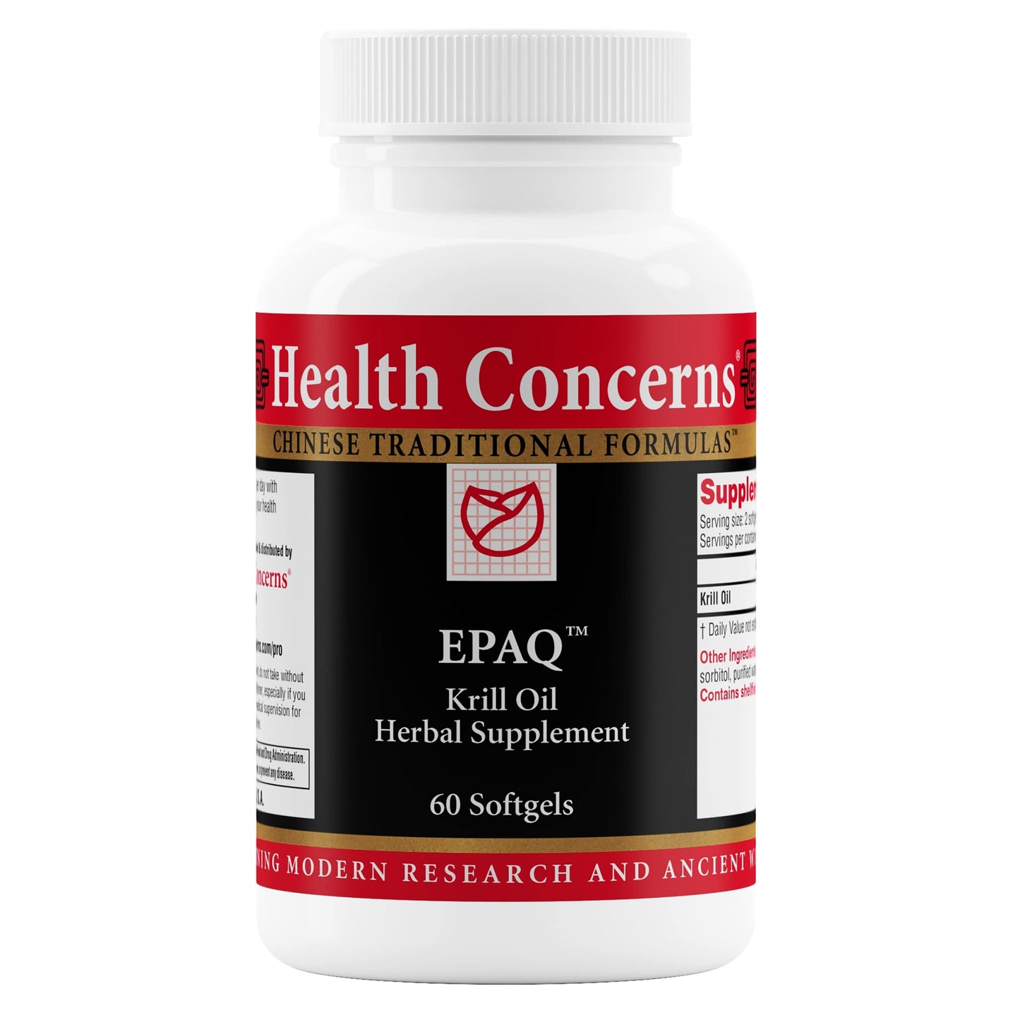 Health Concerns EPAQ – Brain Health Support with 1000 mg Krill Oil