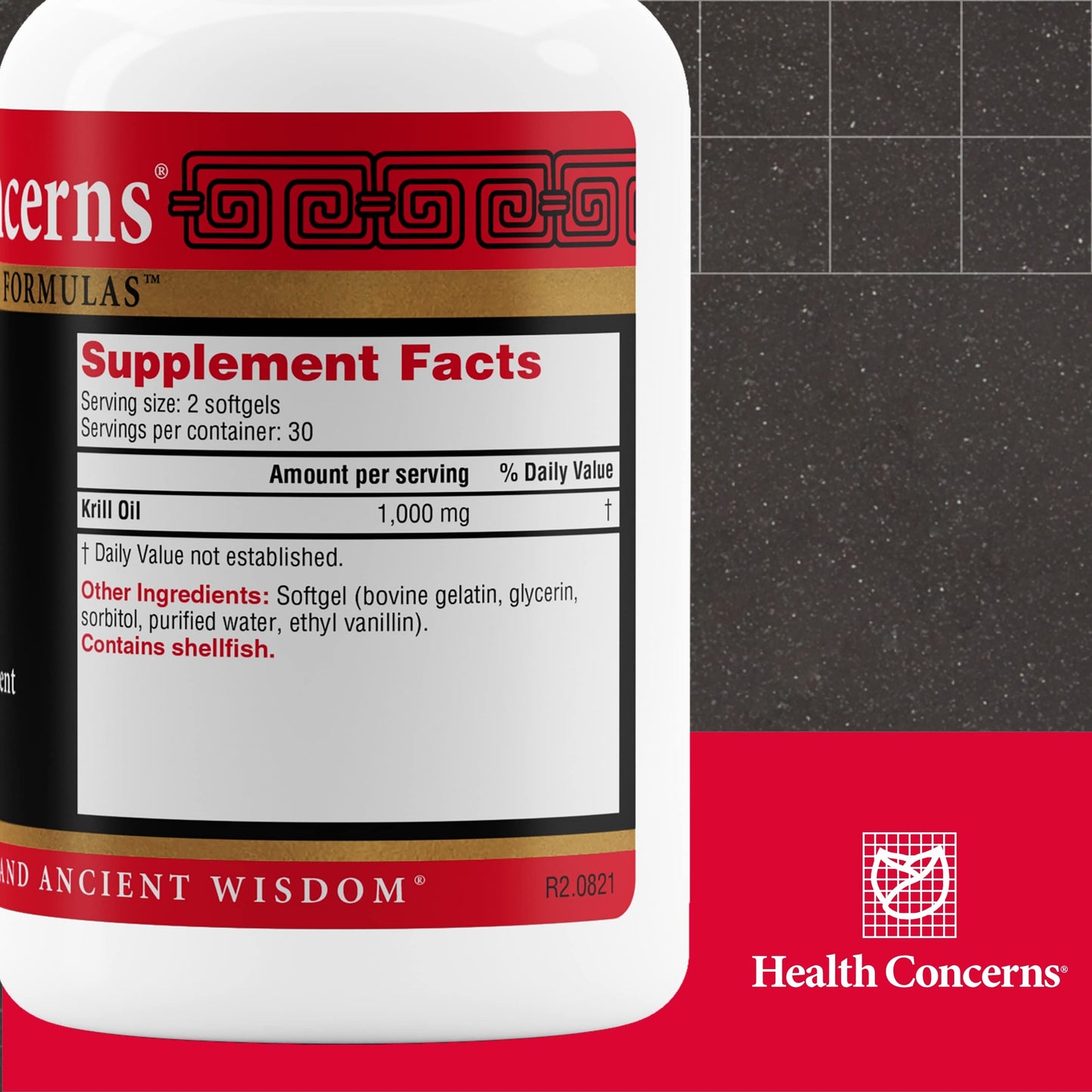Health Concerns EPAQ – Brain Health Support with 1000 mg Krill Oil