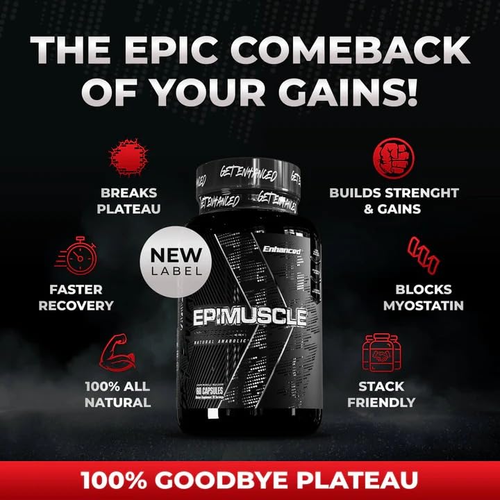Epimuscle Epicatechin Plateau Breaker | Enhanced Labs | 60 Capsules | Made in USA