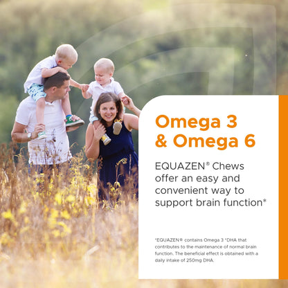 Equazen Eye Q Chews 180 Capsules - Strawberry Flavour Omega-3 & Omega-6 | May Support Concentration & Brain Development