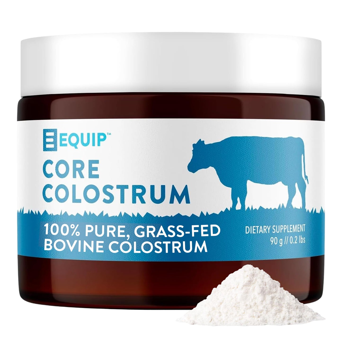 Equip Core Bovine Colostrum Powder: 3,000mg Grass-Fed, 30 Servings, Unflavored