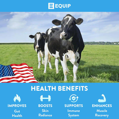 Equip Core Bovine Colostrum Powder: 3,000mg Grass-Fed, 30 Servings, Unflavored