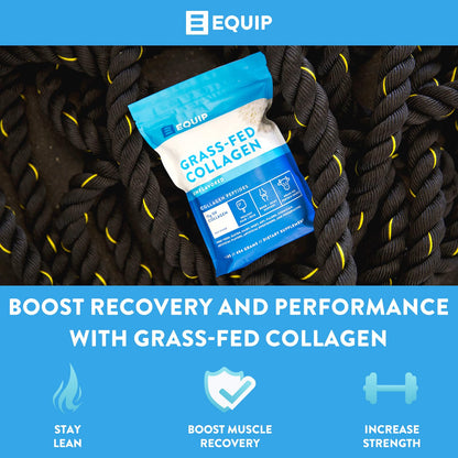 Equip Foods Grass Fed Collagen Powder – Unflavored, 30 Servings, Non-GMO