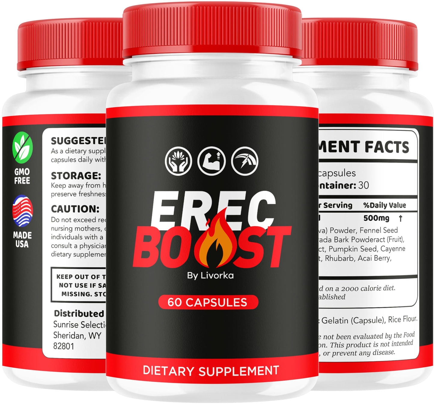 (5 Pack) ErecBoost Capsules – 5 Months Supply, 300 Capsules