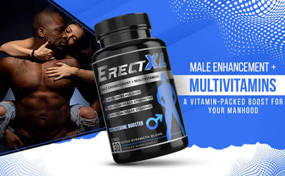 ErectXL Multivitamin for Men – Performance, Size & Stamina Booster | Nitric Oxide & Testosterone Support