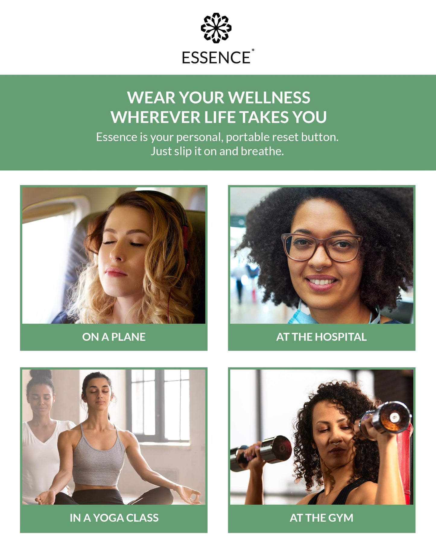 Essence Wearable Aromatherapy Nasal Diffuser | Bergamot Nose Ring Inhaler | Made in USA
