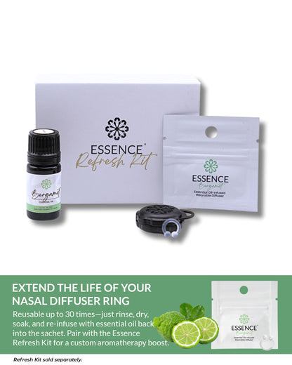 Essence Wearable Aromatherapy Nasal Diffuser | Bergamot Nose Ring Inhaler | Made in USA