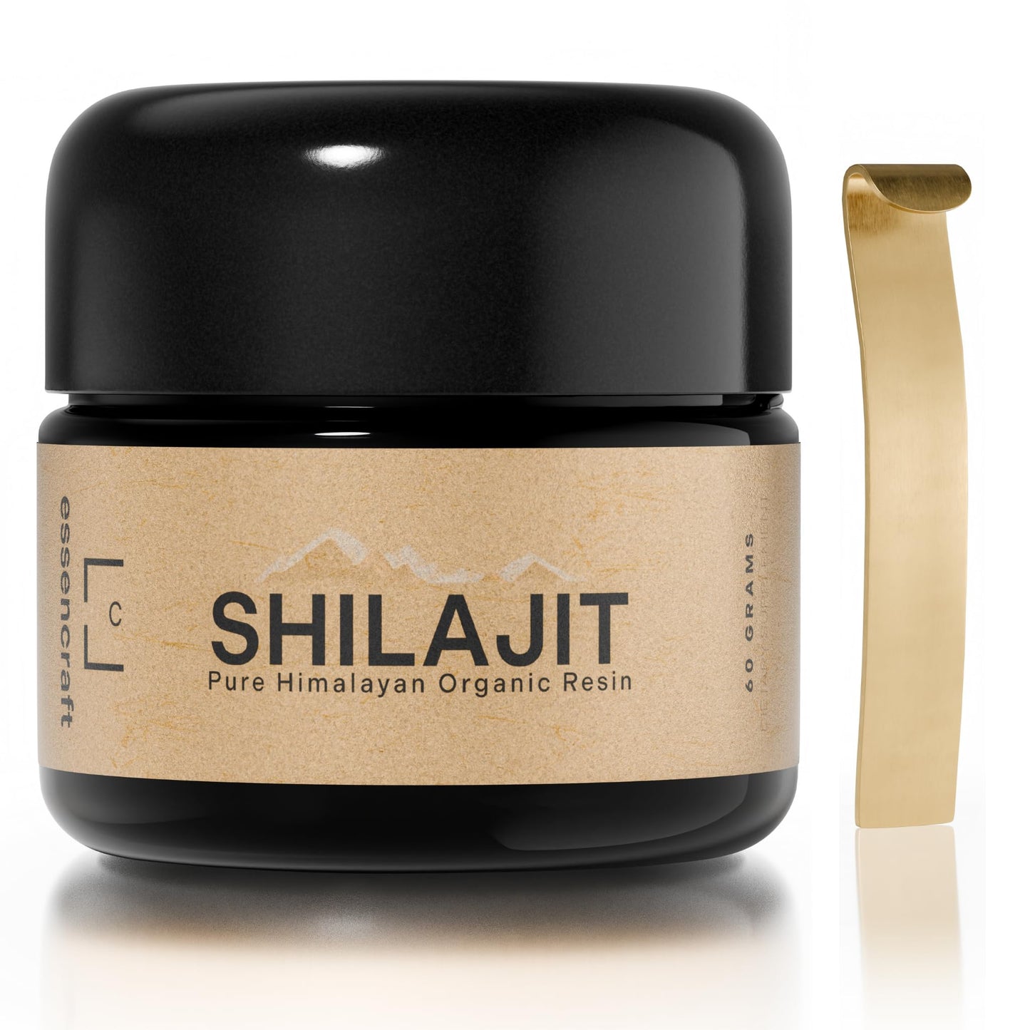 Essencraft Organic Himalayan Shilajit Resin – 500mg per Serving, 60g, Lab Tested, 85+ Minerals