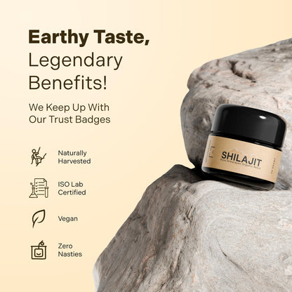 Essencraft Organic Himalayan Shilajit Resin – 500mg per Serving, 60g, Lab Tested, 85+ Minerals