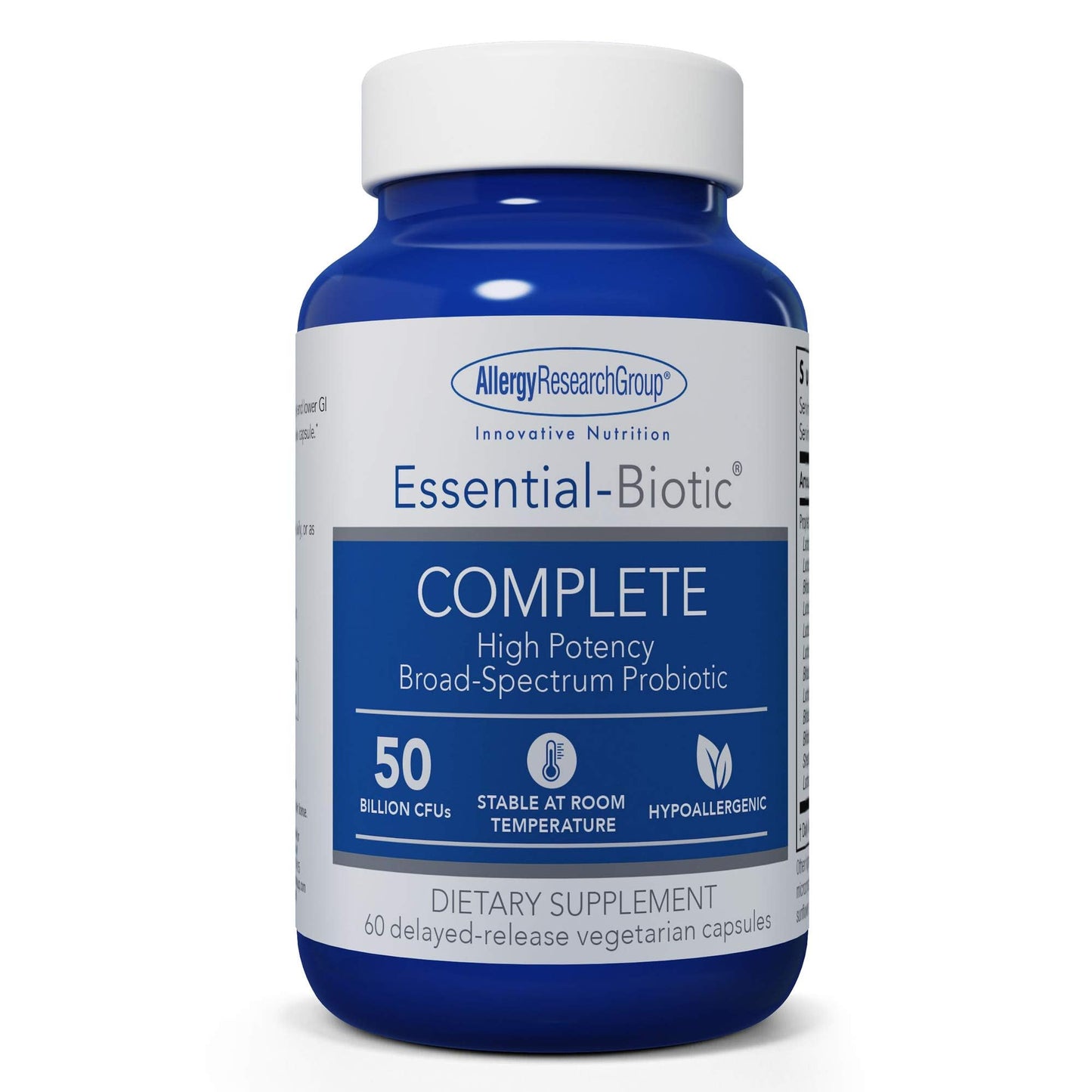 Allergy Research Group Essential-Biotic Complete Probiotic Supplement - 60 Count
