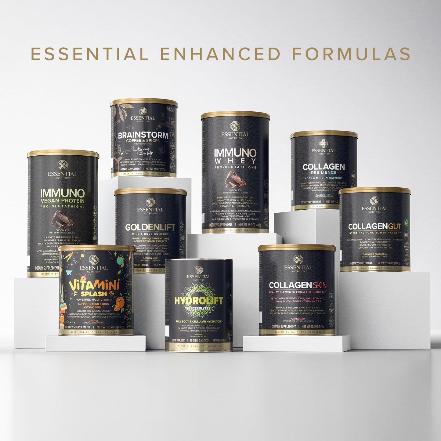 Essential Nutrition Golden Lift - Golden Milk Powder (Vegan) 7.4 oz | Turmeric, Saffron & Spices