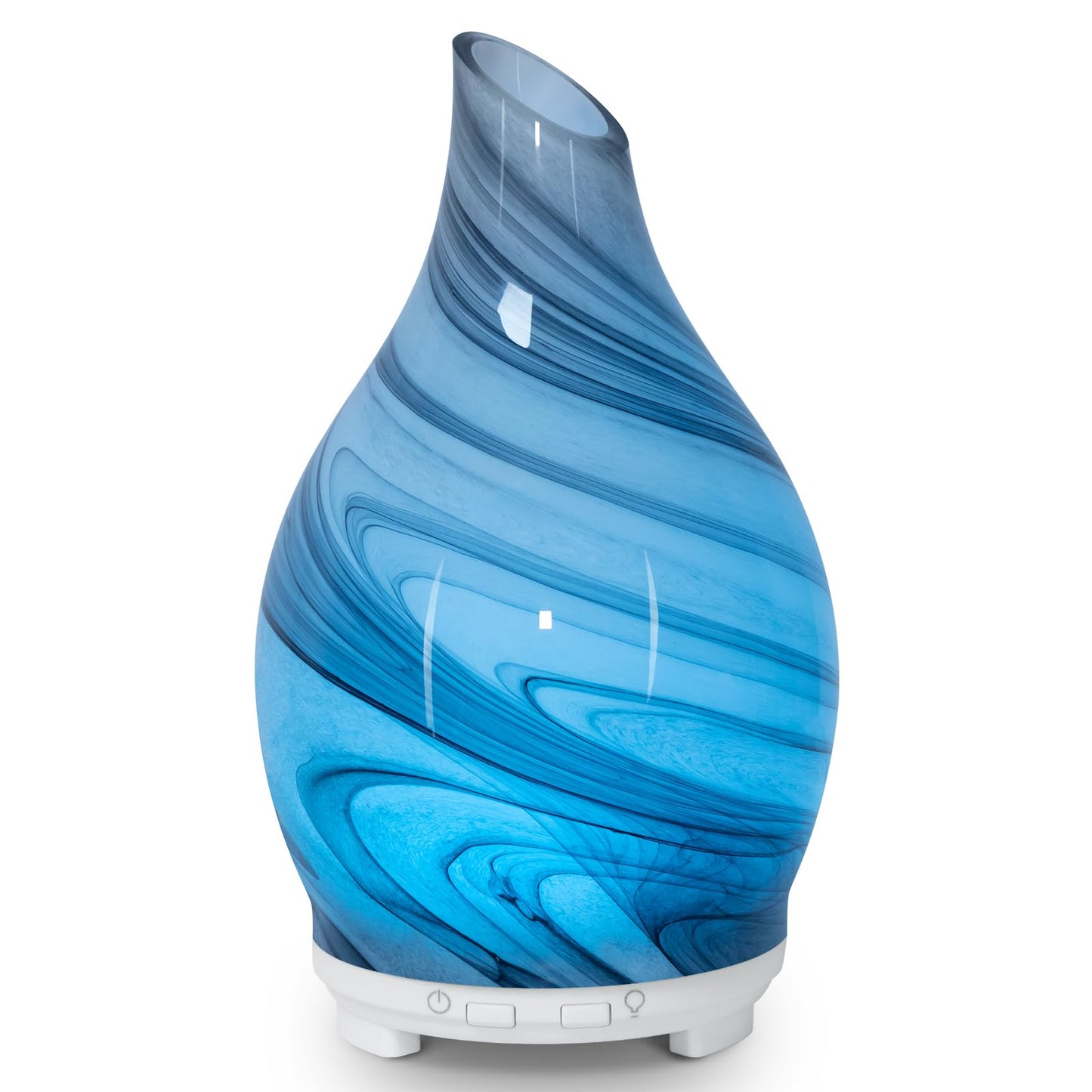 Essential Oil Diffuser 120ML Glass Ultrasonic Aromatherapy Humidifier – 7-Color LED Lights, Auto-Off, Ultra-Quiet