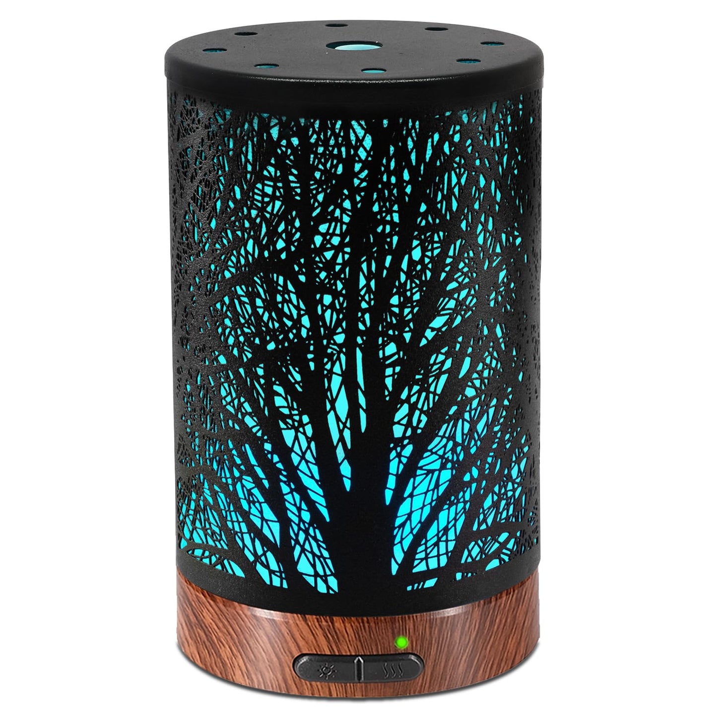 Essential Oil Diffuser 150ML – Ultrasonic Metal Diffuser with Auto Shut-Off and 7-Color LED Lights