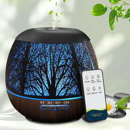 Essential Oil Diffuser 400ml with Remote – Large Room Ultrasonic Humidifier