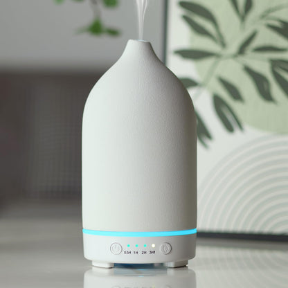 Essential Oil Diffuser Ceramic 150ml | 7-Color LED, Timer, Auto Shut-Off
