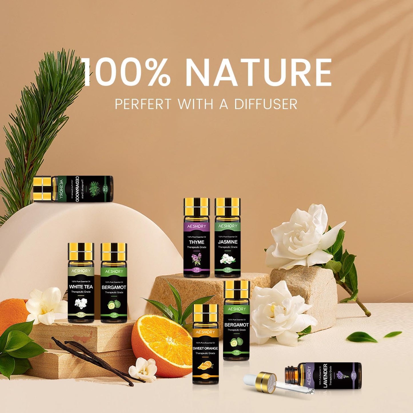 Essential Oil Set 80 Pcs - 100% Natural Essential Oils Kit | Diffuser, Massage, Soap & Bath Bombs (80x5ml) Christmas Gift
